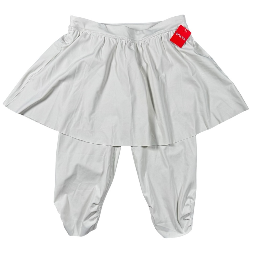 Spanx Women’s XL Booty Boost Legging Skirt White Cloud NWT